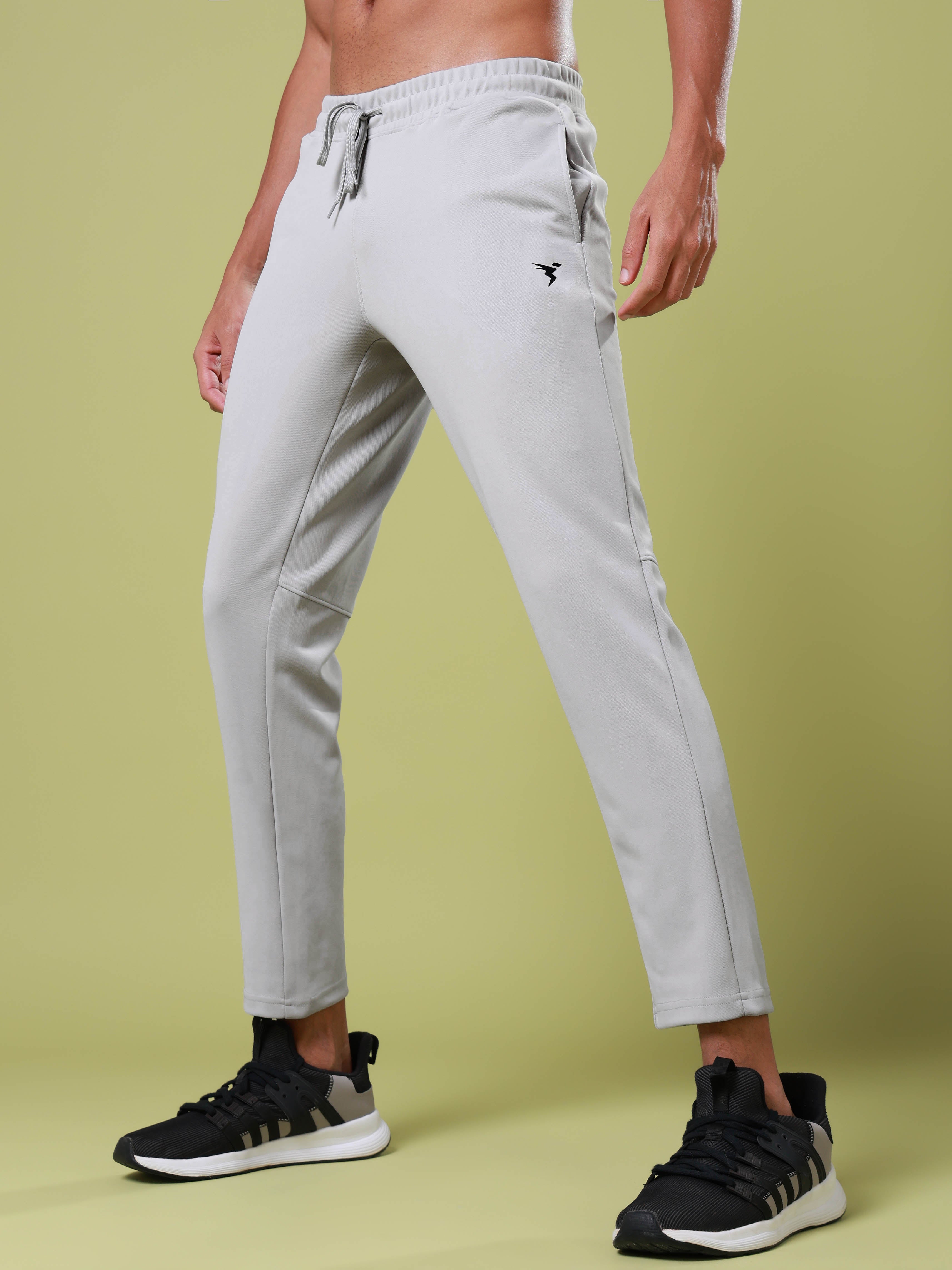 Men Solid Slim Fit Trackpants with ELASTO PLUS