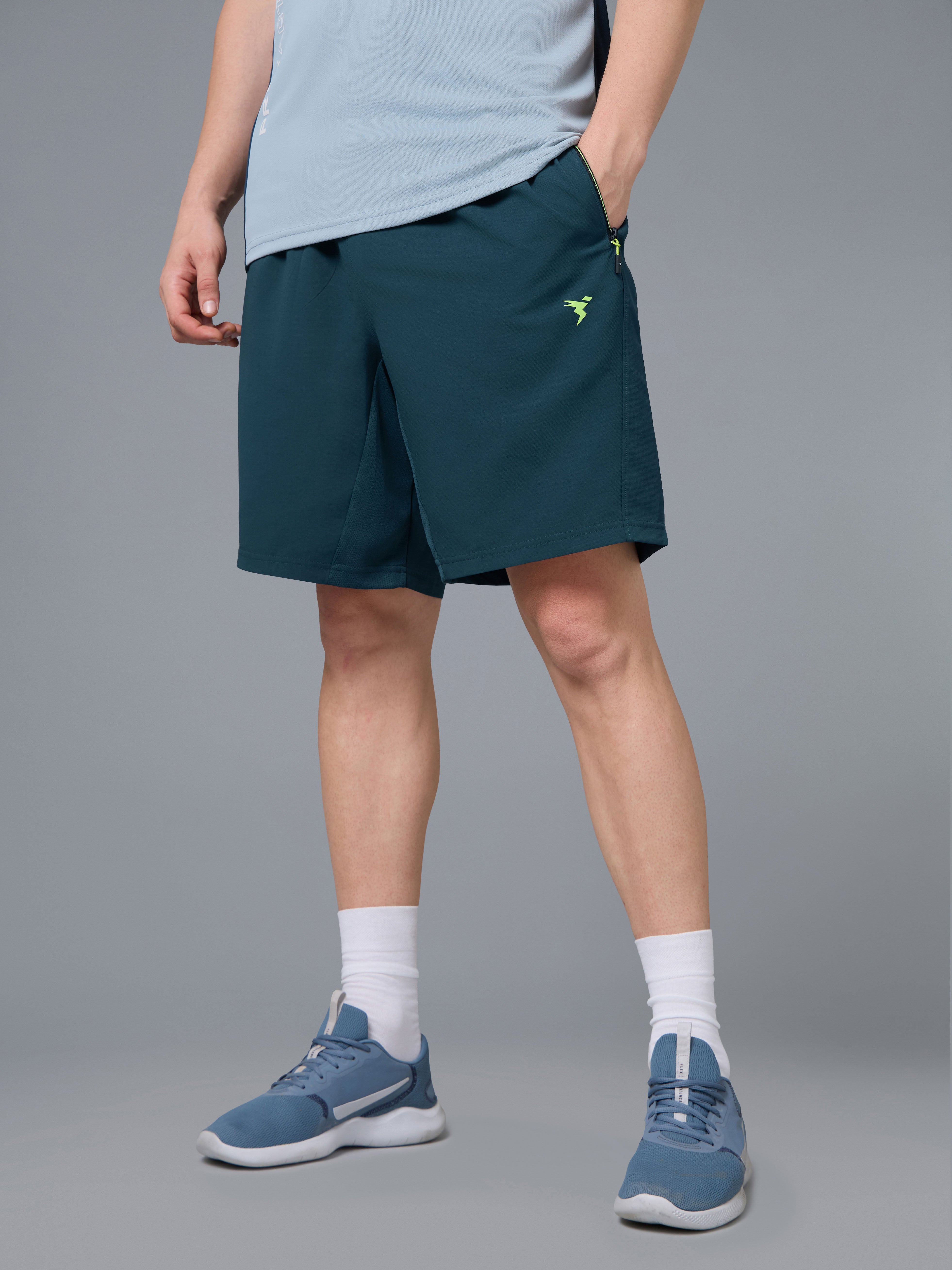 Men Solid Slim Fit Shorts with TECHNOLITE