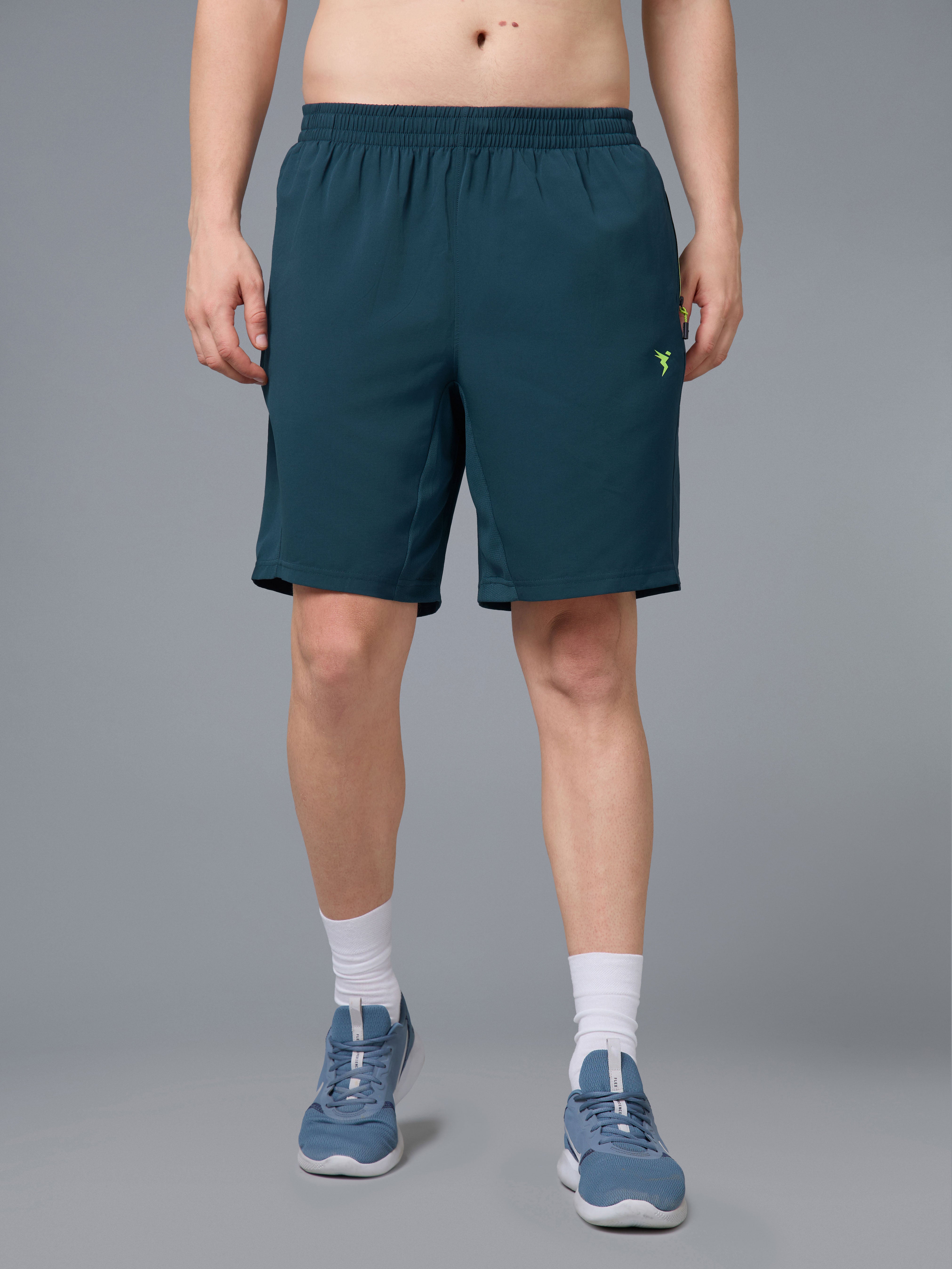 Men Solid Slim Fit Shorts with TECHNOLITE
