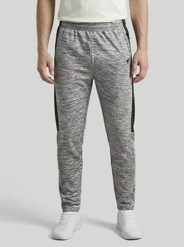 Men Melange Slim Fit Trackpants with TECHNO DRY