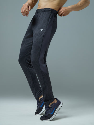 Men Melange Slim Fit Trackpants with TECHNO DRY