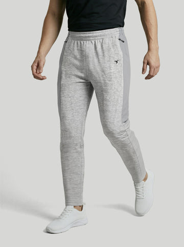 Men Melange Slim Fit Trackpants with TECHNO DRY
