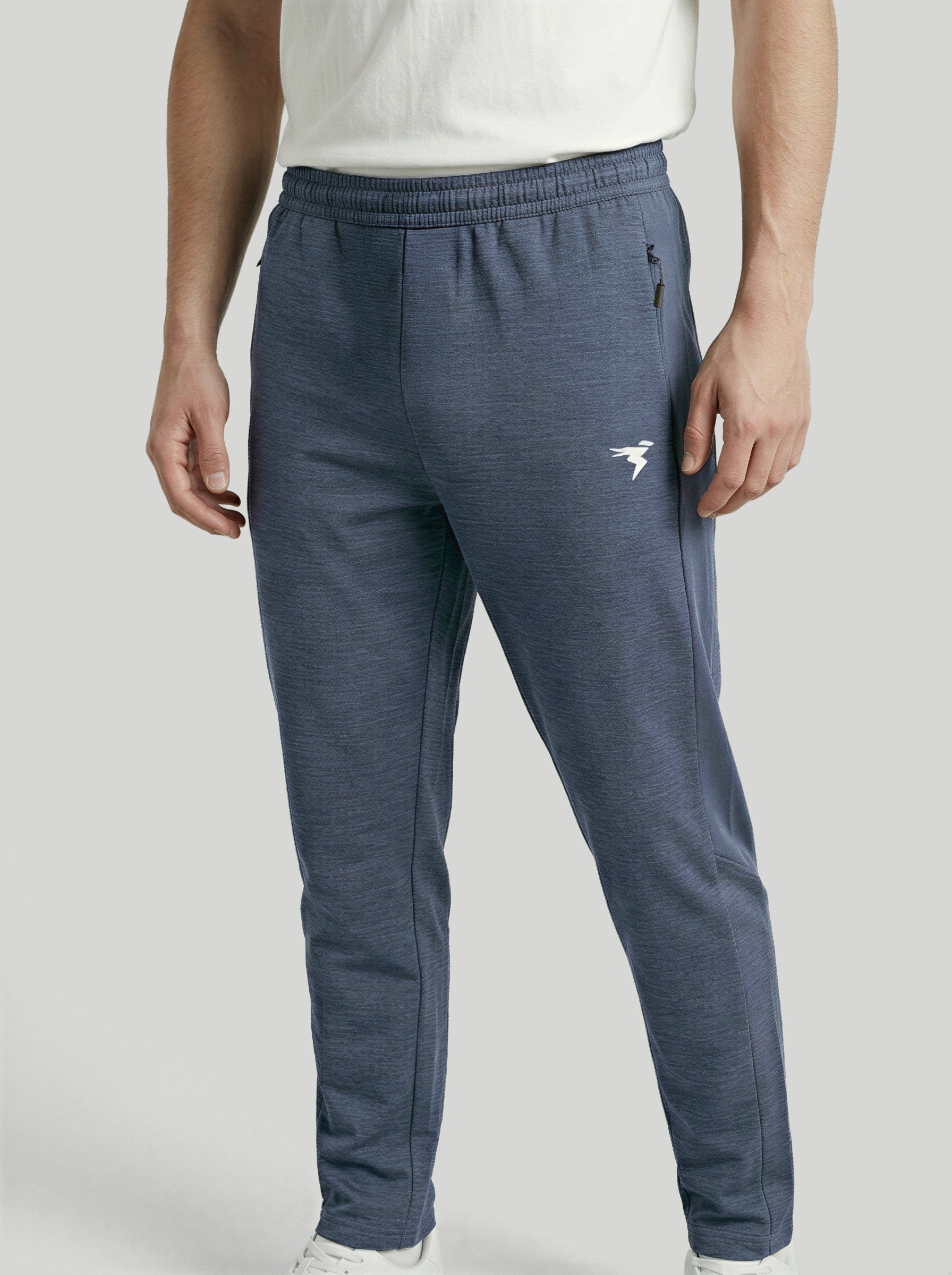 Men Melange Slim Fit Trackpants with TECHNO DRY