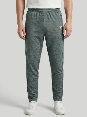 Men Melange Slim Fit Trackpants with TECHNO DRY