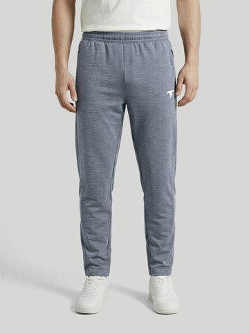 Men Melange Slim Fit Trackpants with TECHNO DRY