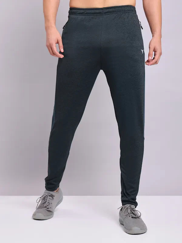 Men Melange Slim Fit Trackpants with TECHNO DRY