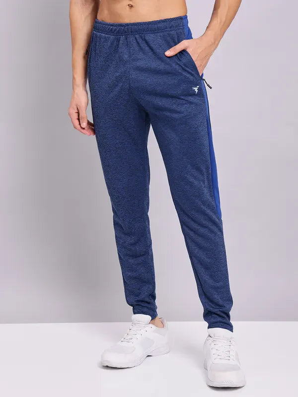 Men Melange Slim Fit Trackpants with TECHNO DRY