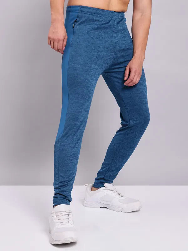 Men Melange Slim Fit Trackpants with TECHNO DRY