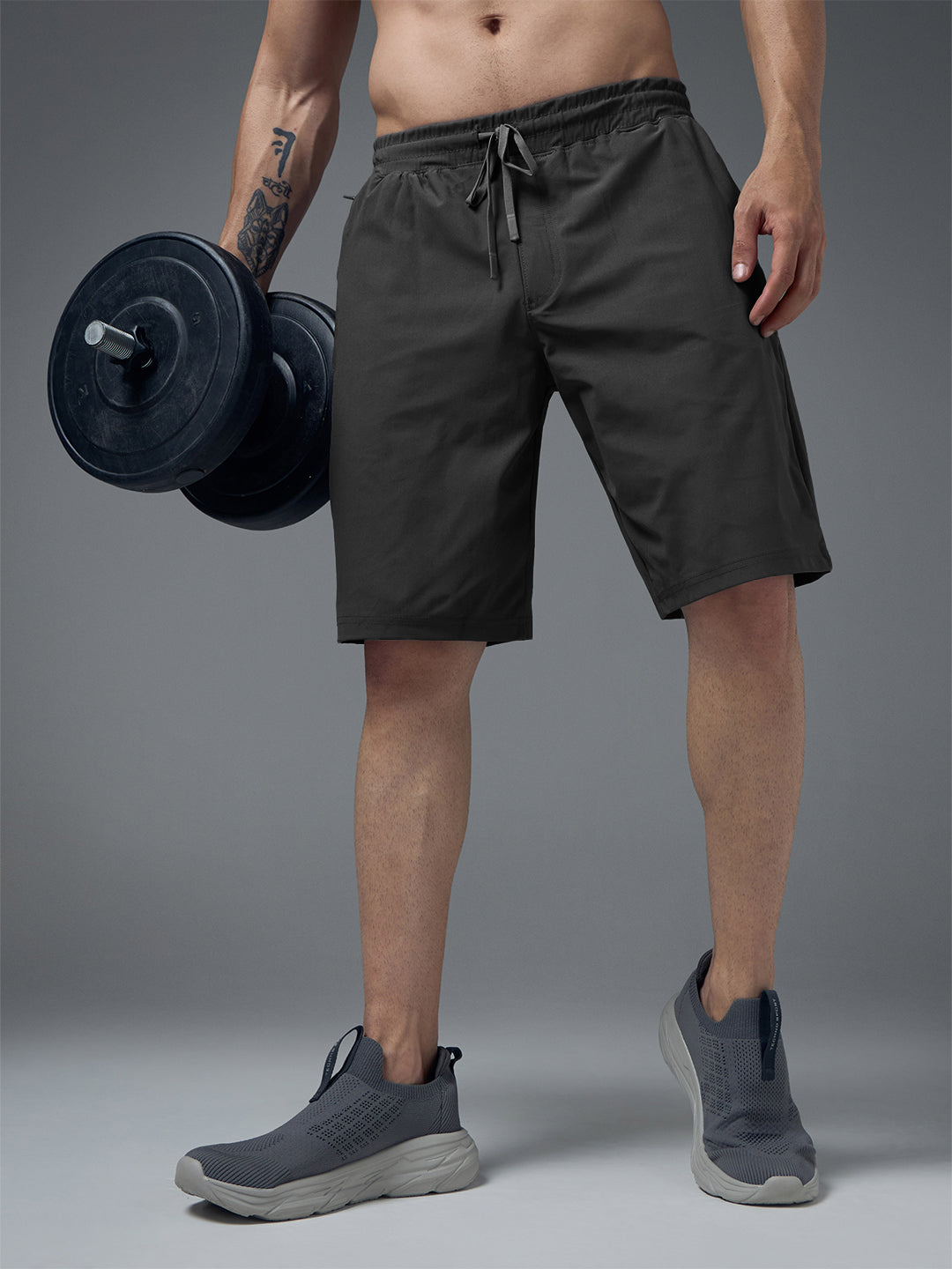 Men Solid Slim Fit Sports Shorts with DURACOOL
