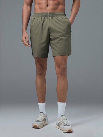 Men Solid Slim Fit Sports Shorts with TS FLEXI