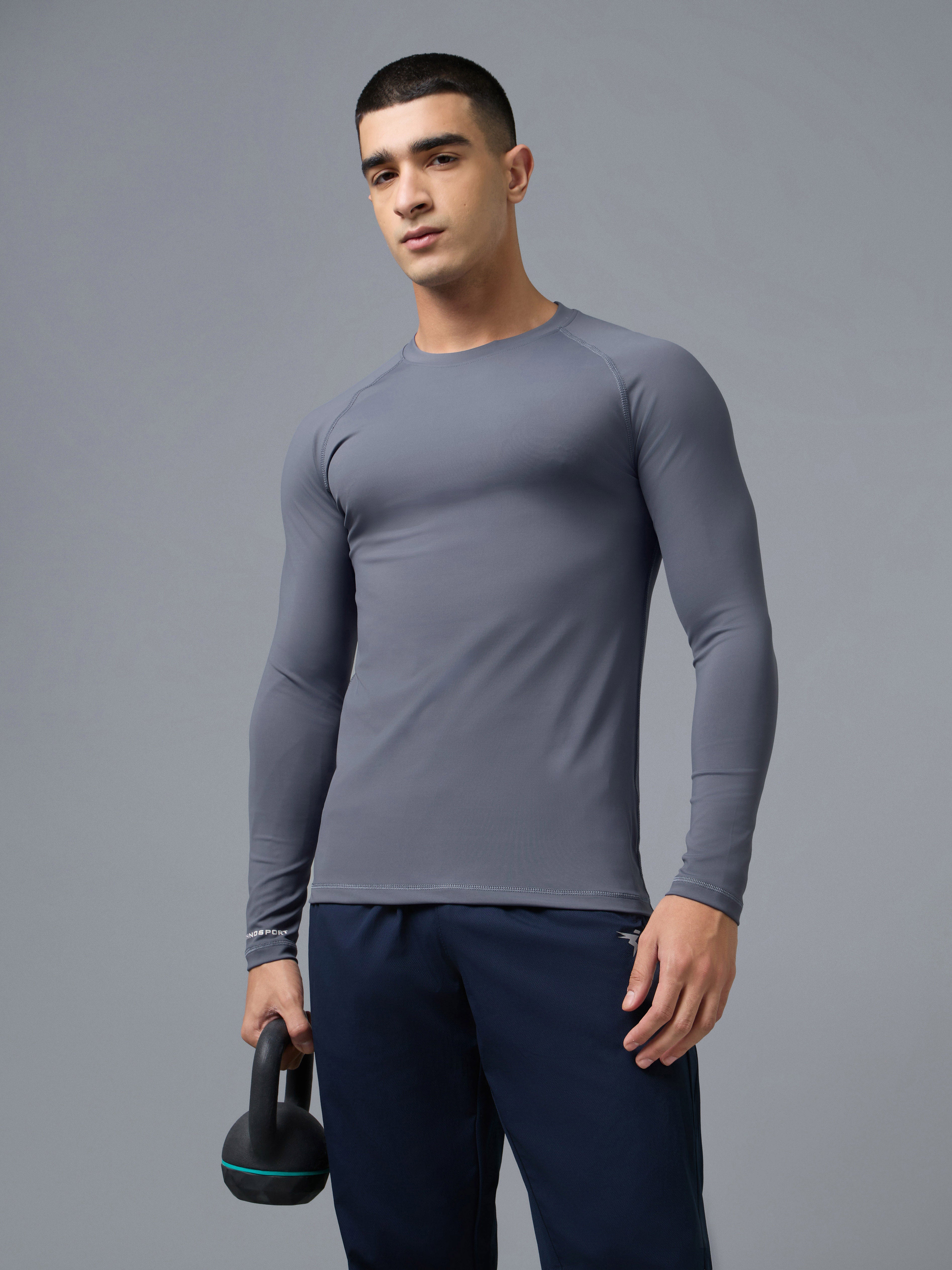 Men's Compression Full Sleeve Workout Tee with ELASTO PLUS