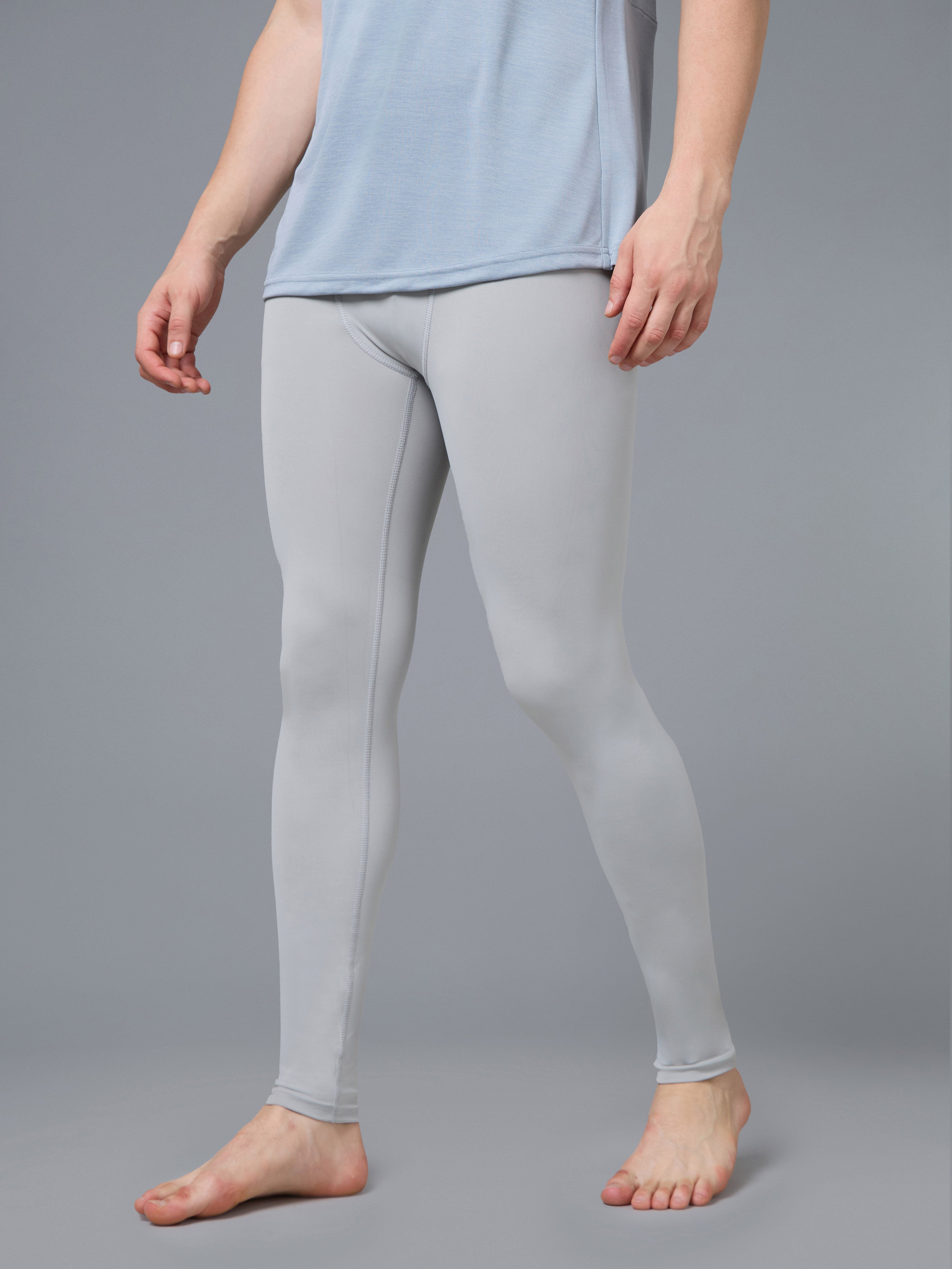 Men Solid Slim Fit Compression Tights with ELASTOPLUS