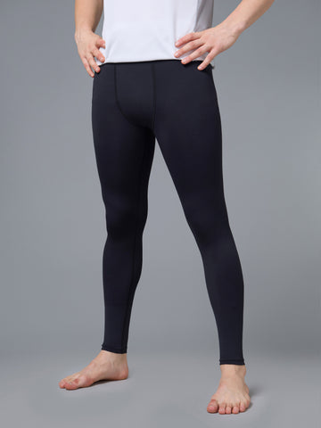 Men Solid Slim Fit Compression Tights with ELASTOPLUS