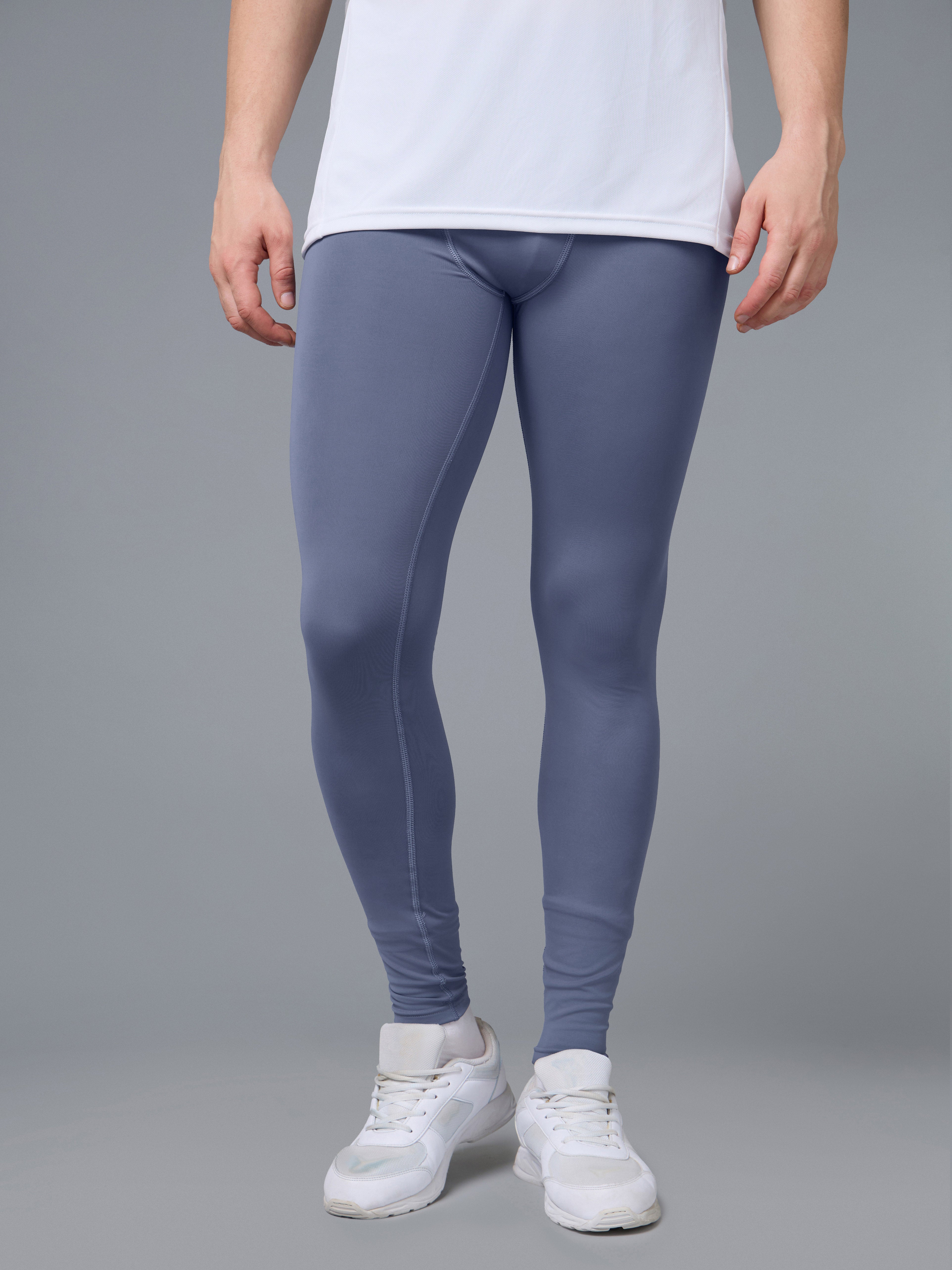 Men Solid Slim Fit Compression Tights with ELASTOPLUS