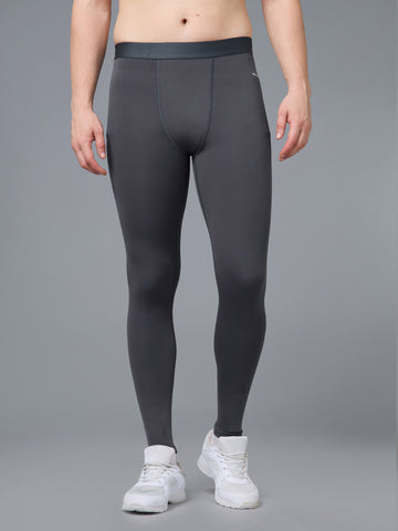 Men Solid Slim Fit Compression Tights with ELASTOPLUS