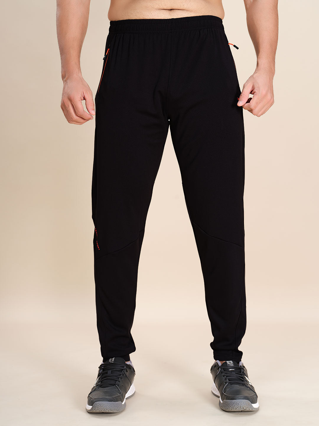 Men Plus Size Solid Slim Fit Trackpants with TECHNO DRY