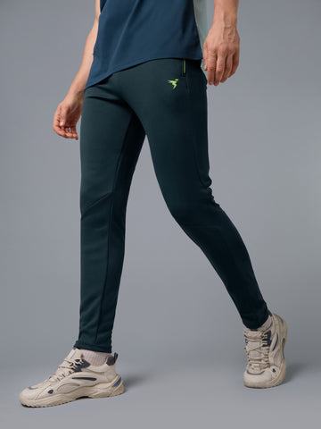 Men Solid Slim Fit Trackpants with TECHNO DRY