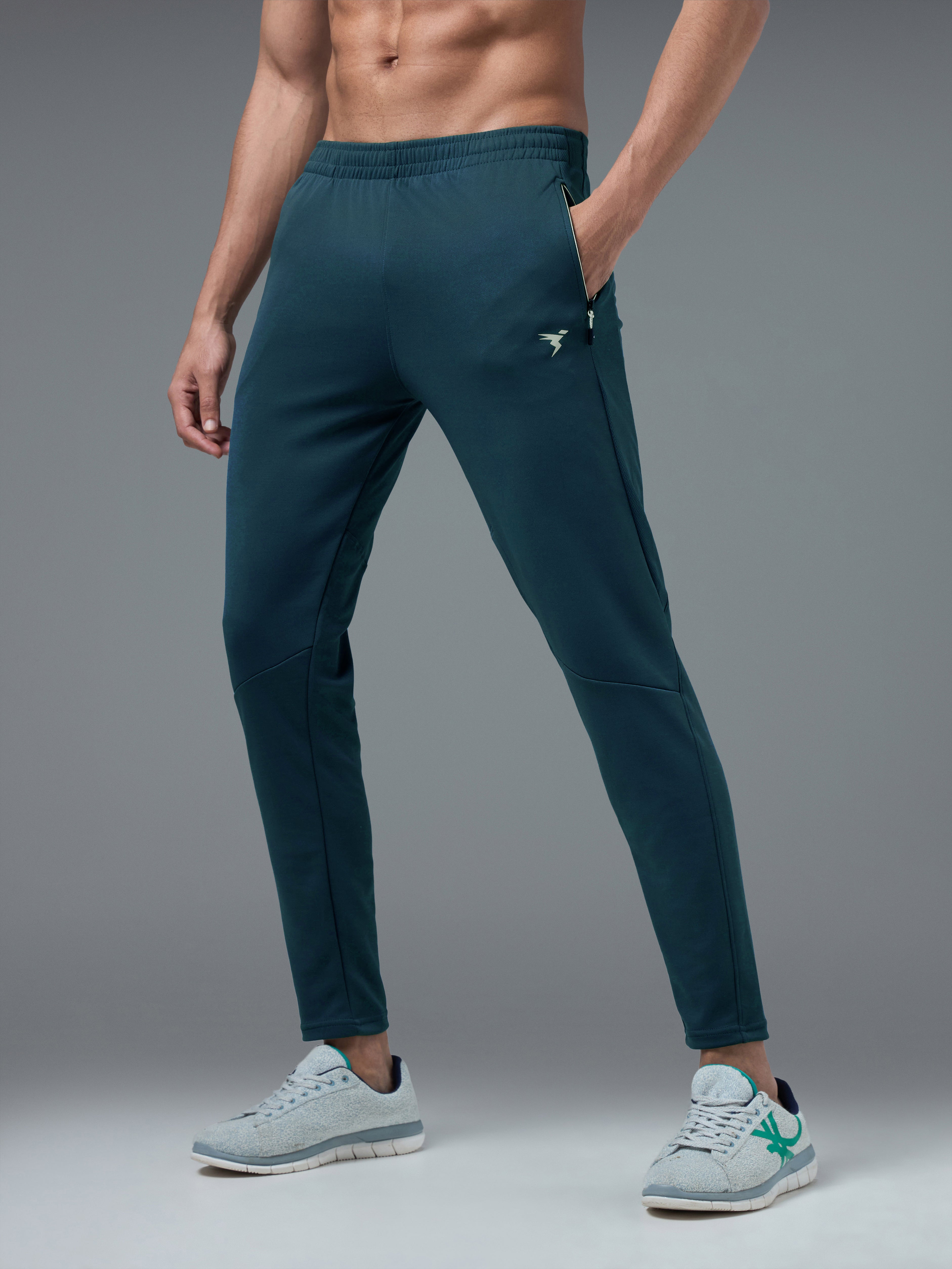 Men Plus Size Solid Slim Fit Trackpants with TECHNO DRY