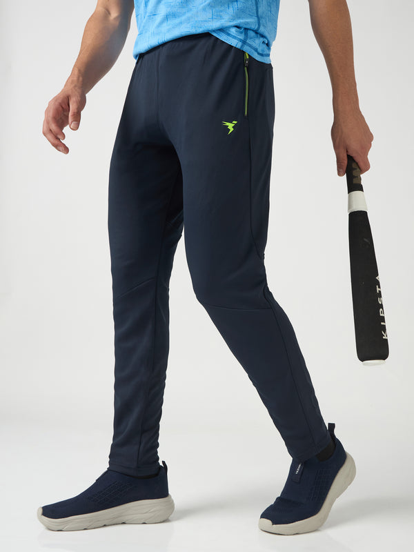 Men Solid Slim Fit Trackpants with TECHNO DRY
