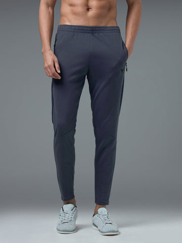Men Solid Slim Fit Trackpants with TECHNO DRY