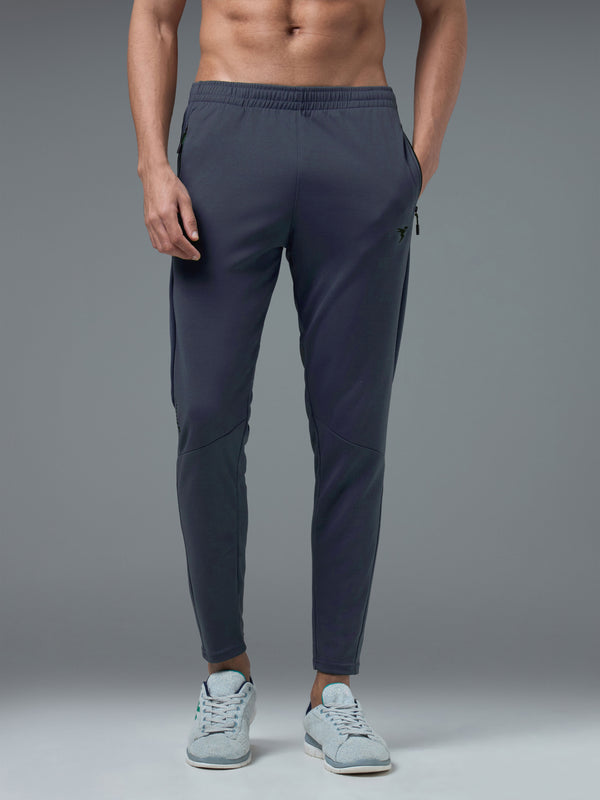Men Solid Slim Fit Trackpants with TECHNO DRY