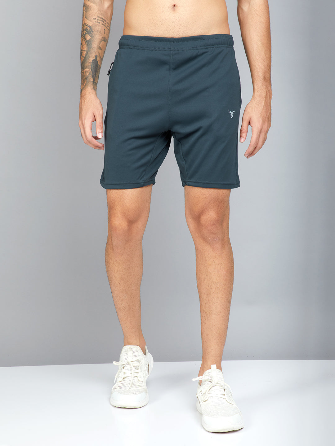 Men Solid Slim Fit Shorts with TECHNO DRY