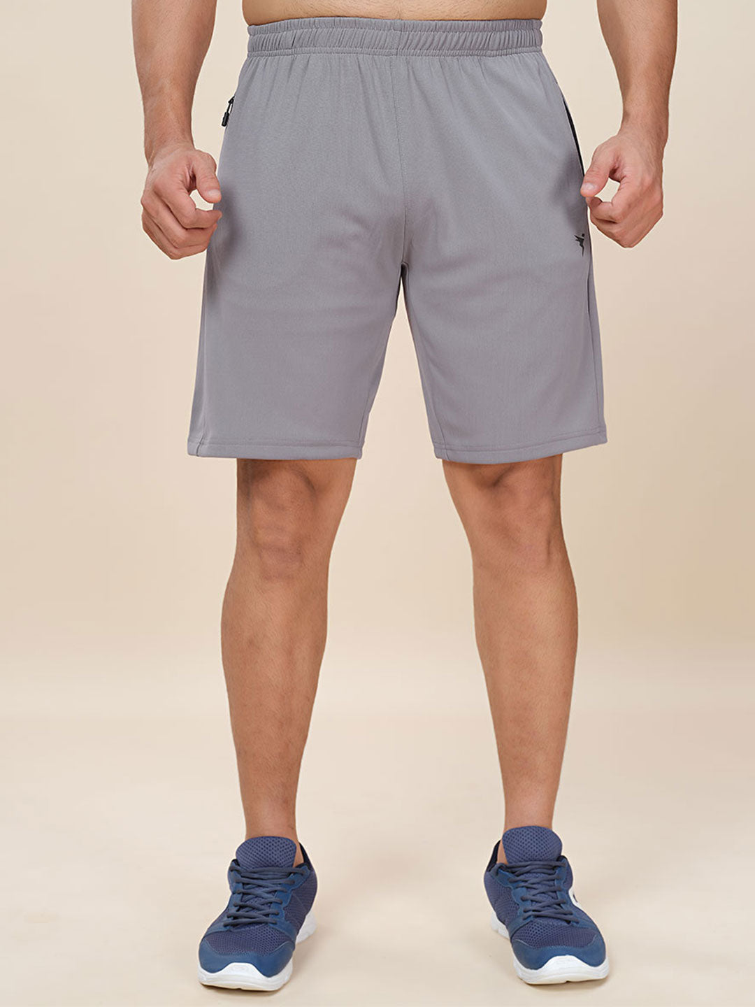Men Plus Size Solid Slim Fit Active Shorts with TECHNO DRY