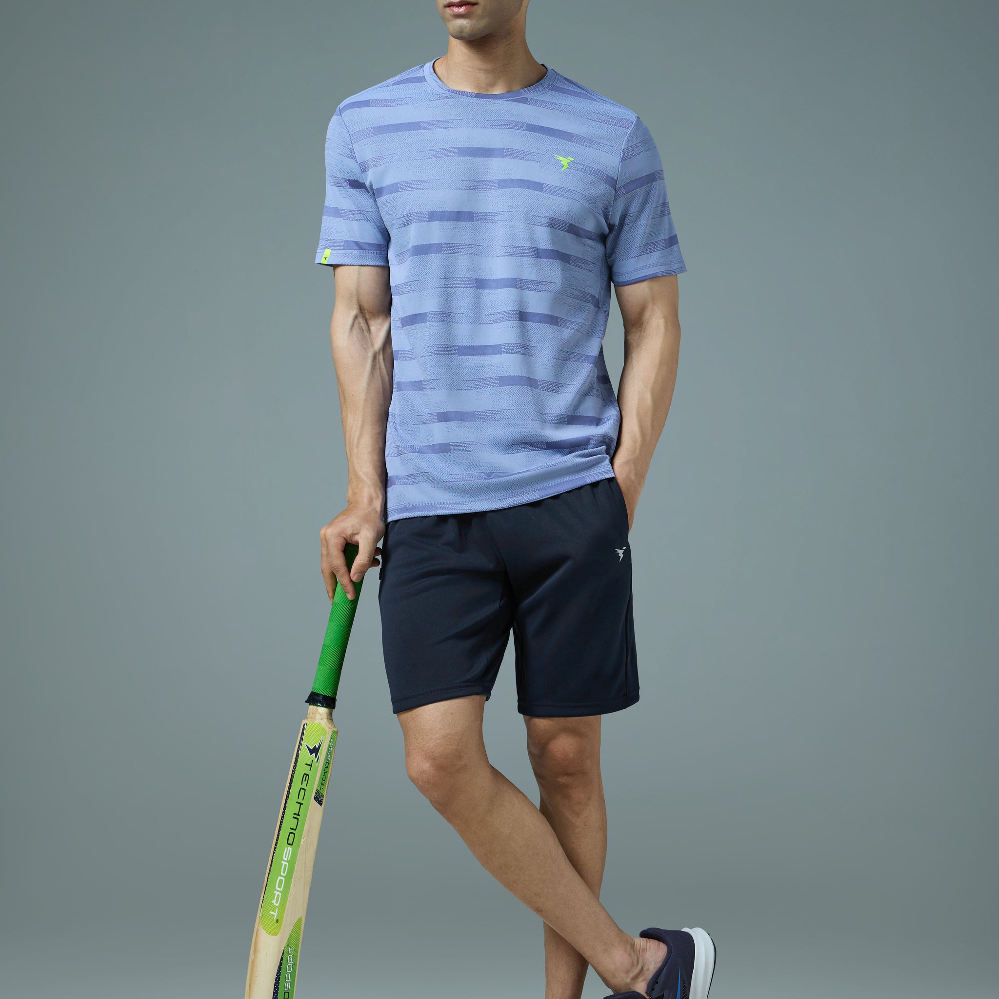 Men Solid Slim Fit Shorts with TECHNO DRY