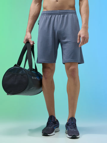 Men Solid Slim Fit Shorts with TECHNO DRY