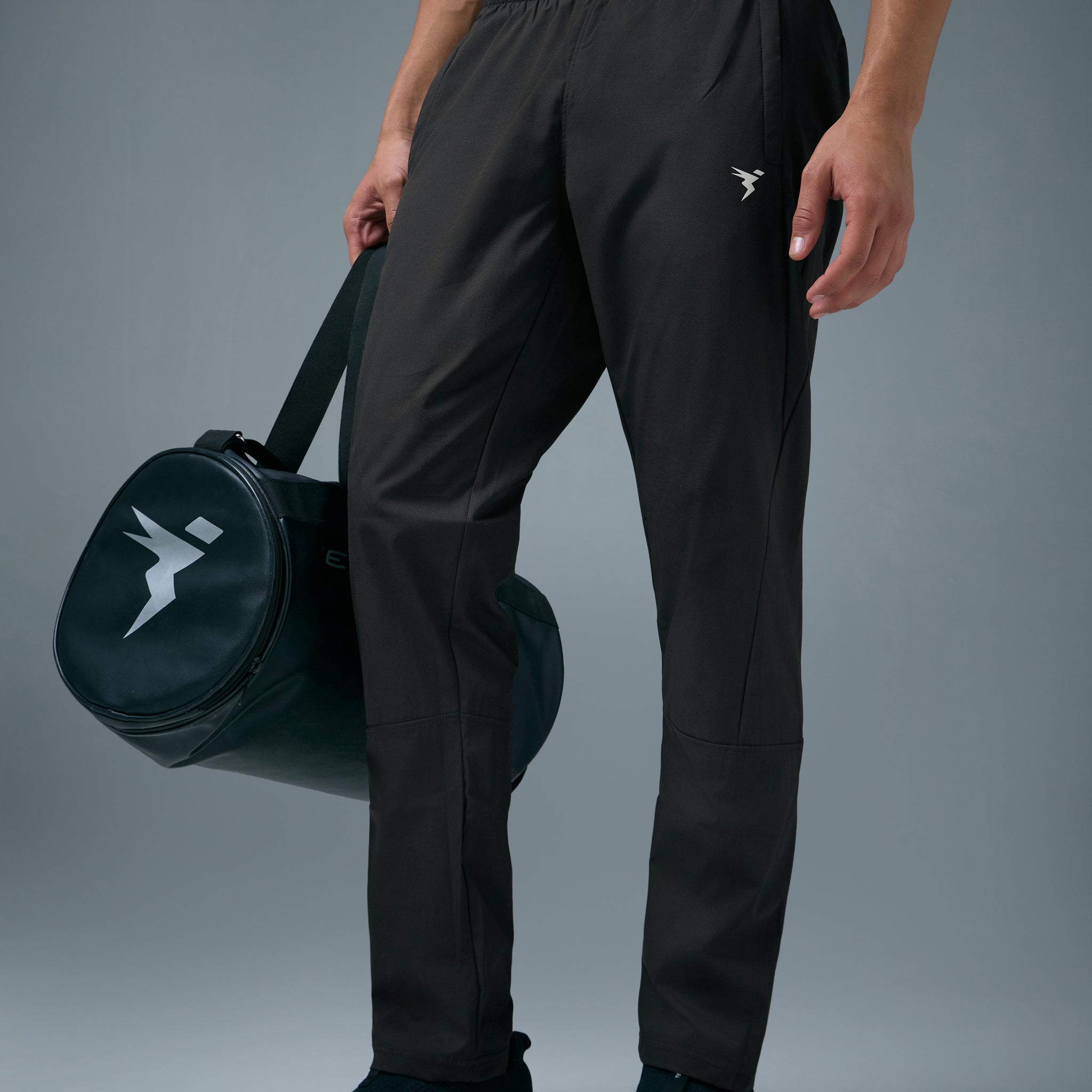 Men Solid Slim Fit Sports Trackpants with TS LYTRA