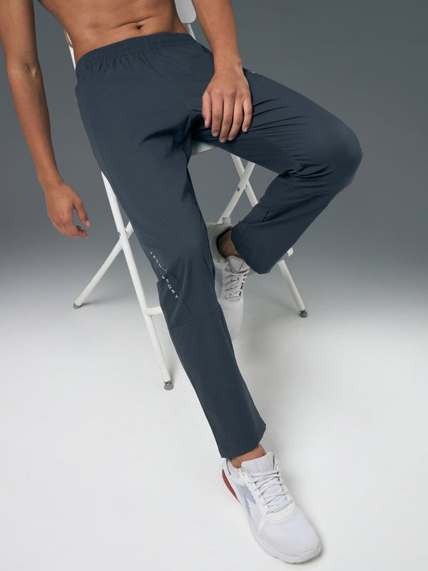 Men Solid Slim Fit Sports Trackpants with TS LYTRA