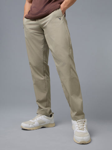 Men Solid Slim Fit Sports Trackpants with TS LYTRA