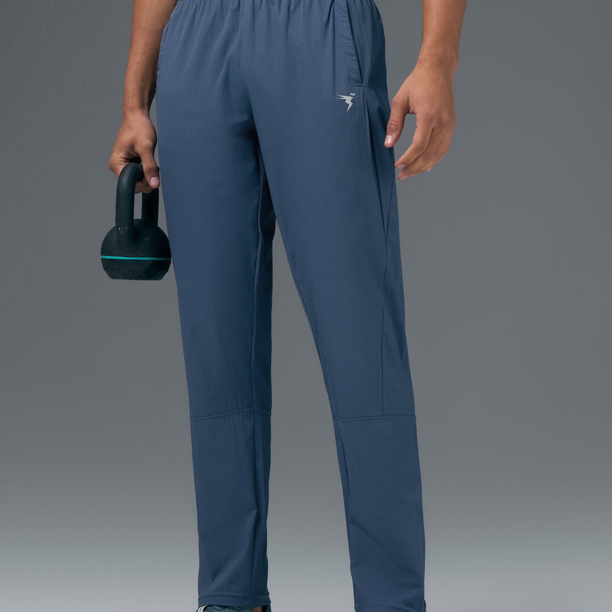 Men Solid Slim Fit Sports Trackpants with TS LYTRA