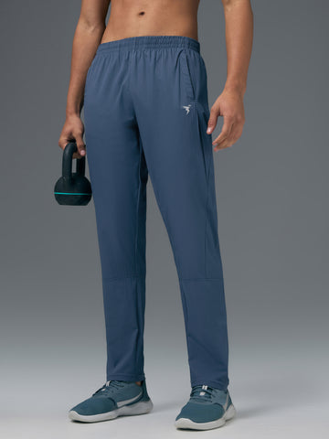 Men Solid Slim Fit Sports Trackpants with TS LYTRA