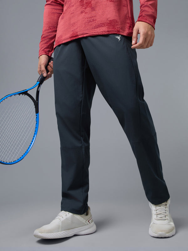 Men Solid Slim Fit Sports Trackpants with TS LYTRA