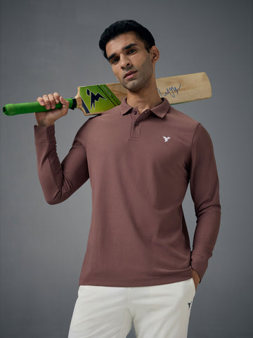 Men Solid Slim Fit Polo T-shirt with MATPIQ