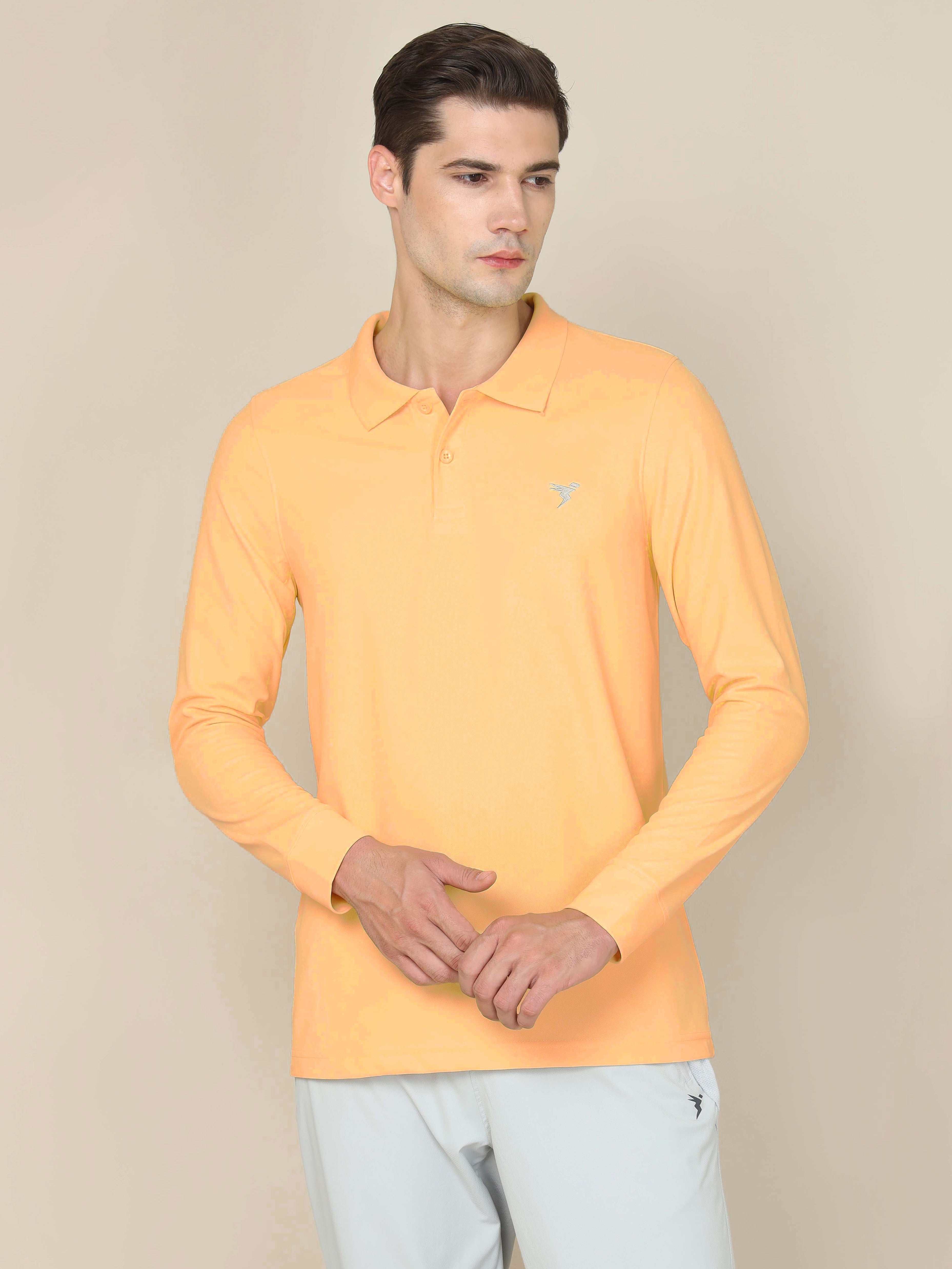 Men Solid Slim Fit Polo T-shirt with MATPIQ