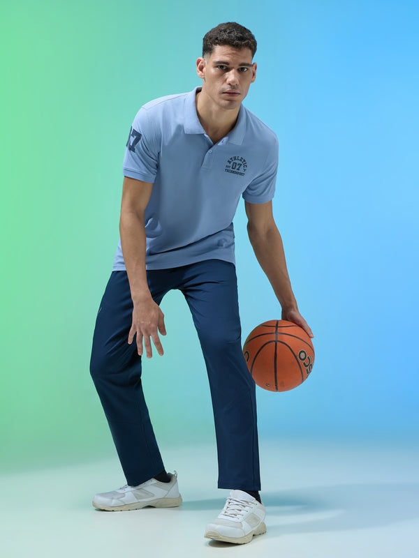 Men Solid Regular Fit Trackpants with TS FLEXI