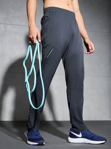 Men Solid Regular Fit Trackpants with TS FLEXI