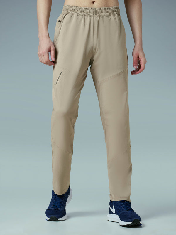 Men Solid Regular Fit Trackpants with TS FLEXI