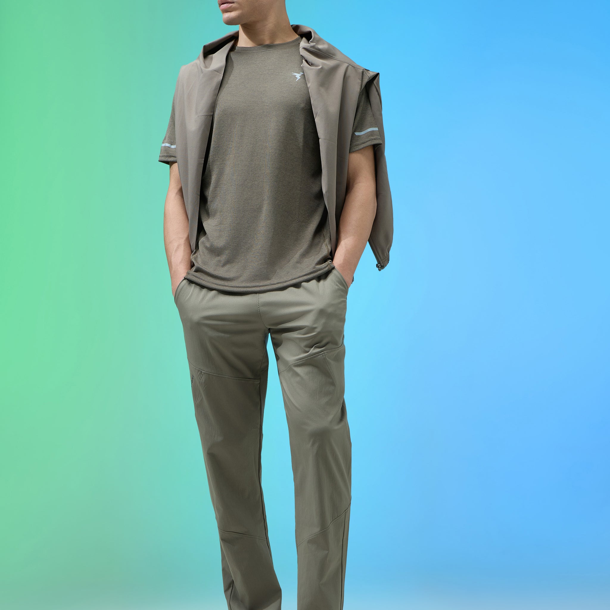 Men Solid Regular Fit Trackpants with TS FLEXI