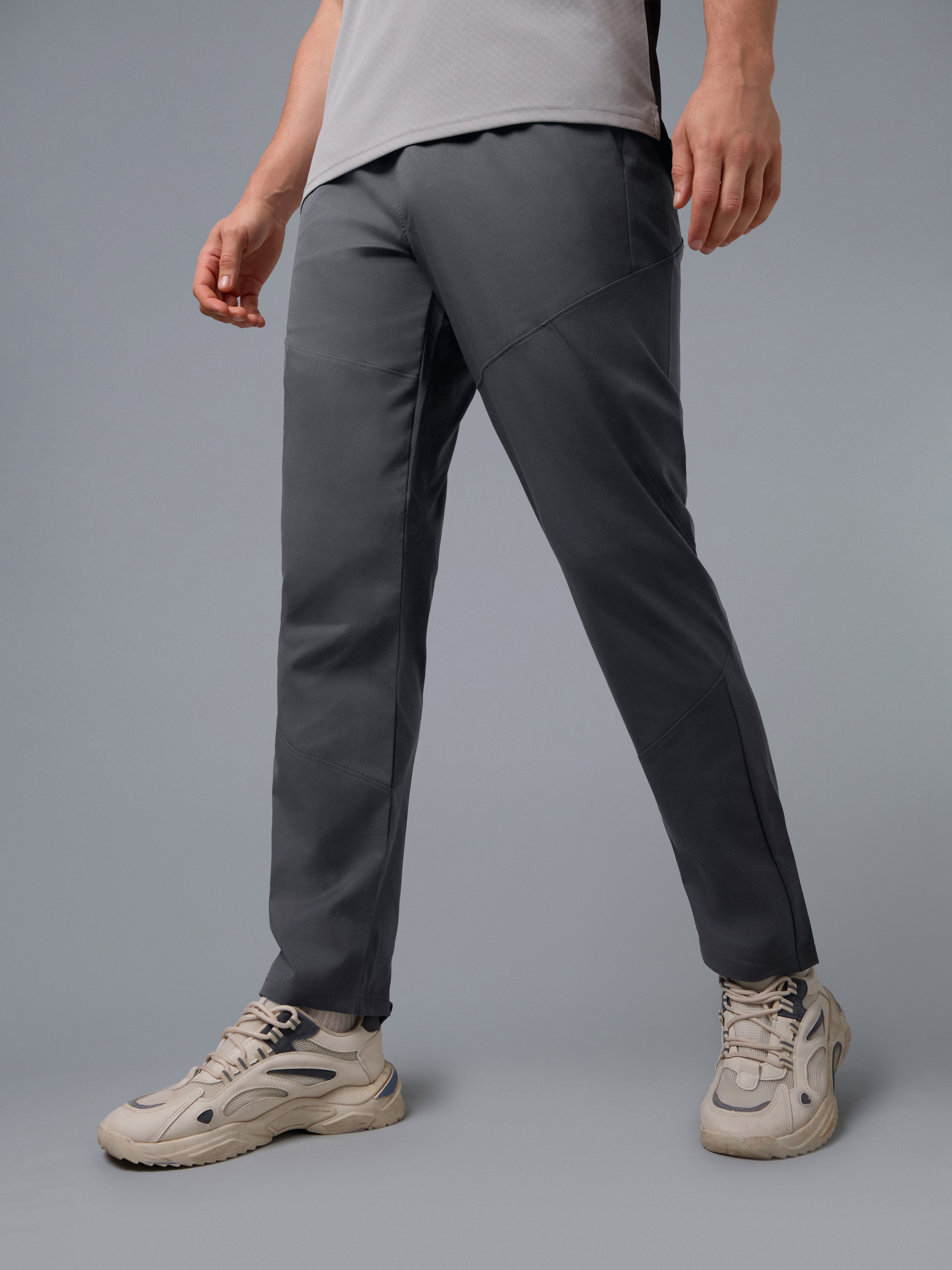 Men Solid Regular Fit Trackpants with TS FLEXI
