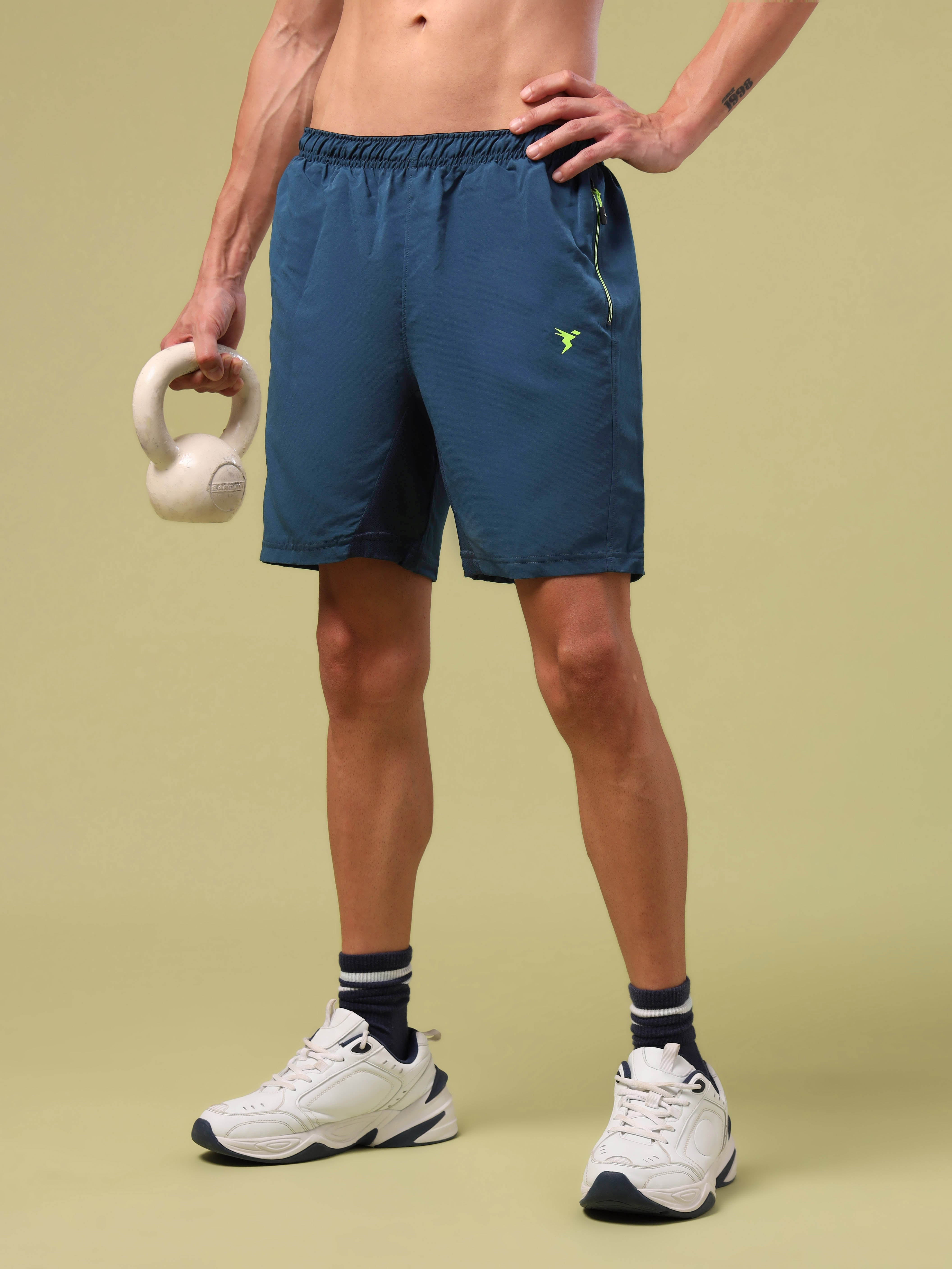 Men Solid Slim Fit Shorts with TECHNOLITE
