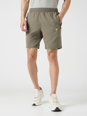 Men Solid Slim Fit Shorts with TECHNOLITE