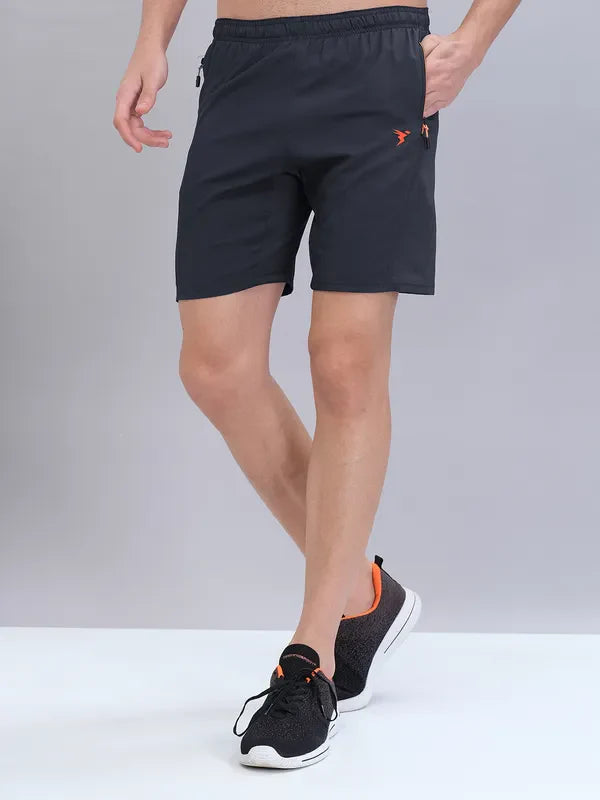Men Solid Slim Fit Shorts with TECHNOLITE