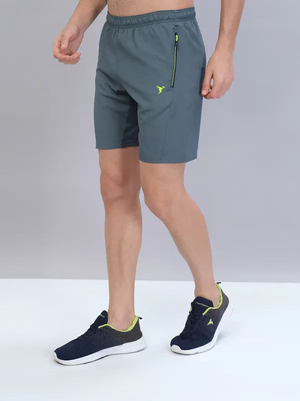 Men Solid Slim Fit Shorts with TECHNOLITE