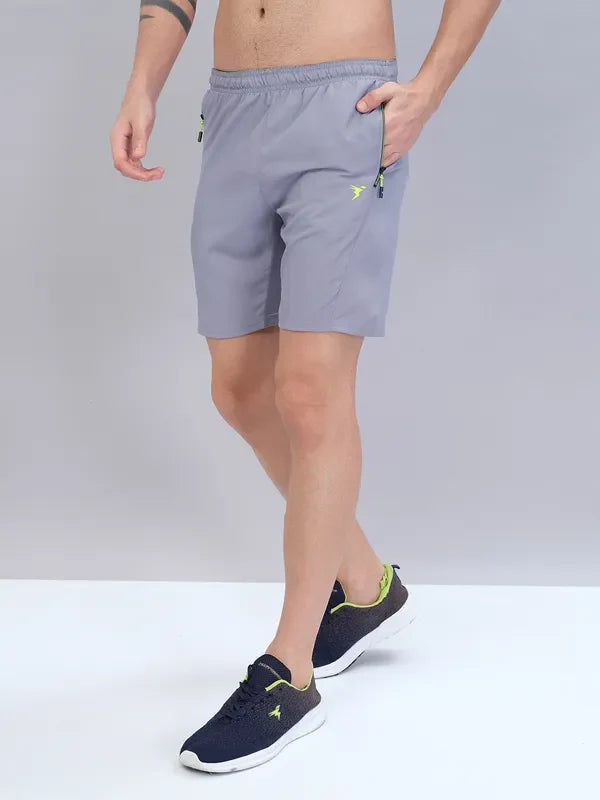 Men Solid Slim Fit Shorts with TECHNOLITE