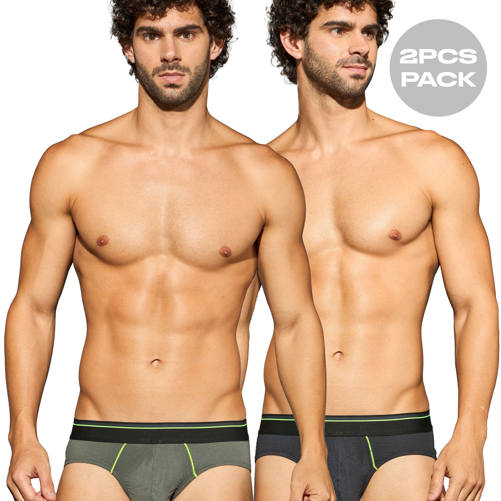 Men Colorblock Briefs with ELASTO LITE (Pack of 2)