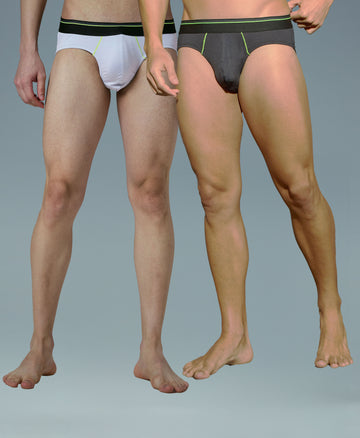 Men Colorblock Briefs with ELASTO LITE (Pack of 2)