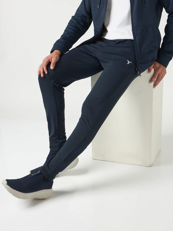 Men Solid Slim Fit Trackpants with TECHNO DRY